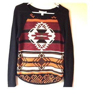 Miami Tribal print sweater small EUC